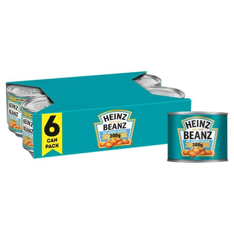 Heinz Baked Beans in Tomato Sauce - No Added Sugar 6 x 200g (Pack of 2)