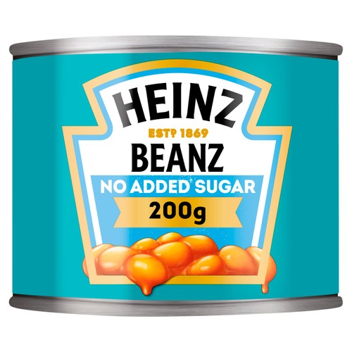 Heinz No Added Sugar Baked Beans 200g (Pack of 3)