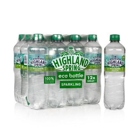 Highland Spring Sparkling Water 12 x 500ml (Pack of 2)