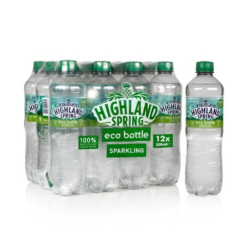 Highland Spring Sparkling Water 12 x 500ml (Pack of 2)