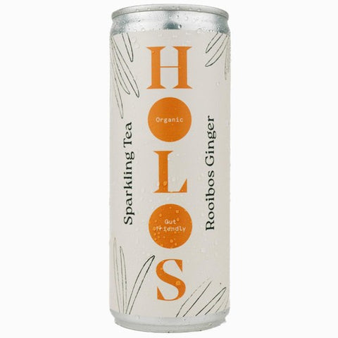 HOLOS Organic Sparkling Tea Rooibos Ginger 250ml (Pack of 6)
