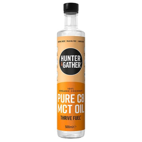 Hunter & Gather Organic C8 MCT Oil 100% Coconut Derived 500ml (Pack of 2)