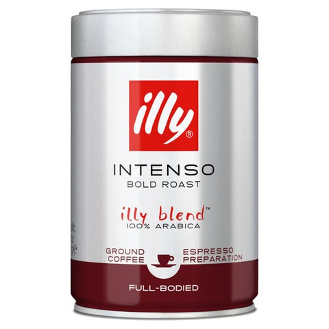 illy Espresso Caffe Macinato Dark Ground Roasted Coffee 250g (Pack of 2)