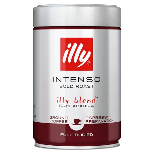 illy Espresso Caffe Macinato Dark Ground Roasted Coffee 250g (Pack of 2)