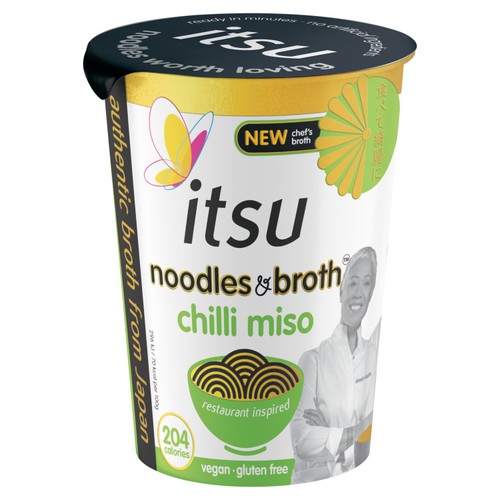 itsu chilli miso instant noodles & broth pot 64g (Pack of 3)