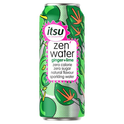 itsu ginger & lime zen water 330ml (Pack of 6)