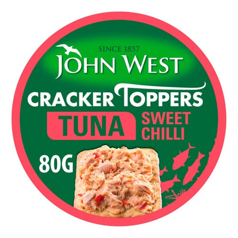 John West Cracker Toppers Tuna Sweet Chilli 80g (Pack of 3)