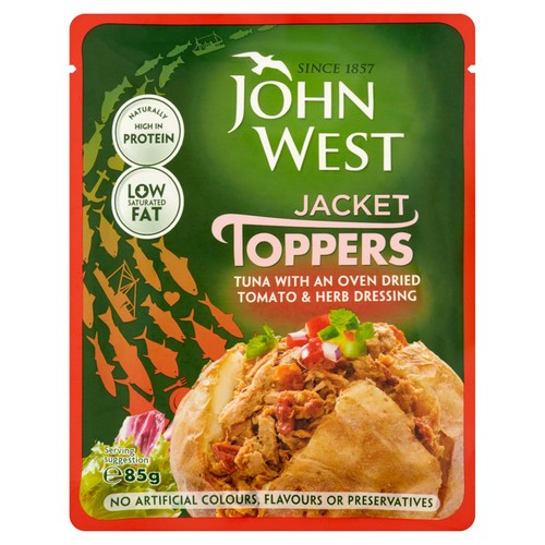 John West Jacket Toppers Tuna With a Twist Of Tomato & Herb 85g (Pack of 3)
