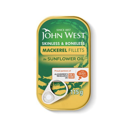 John West Mackerel Fillets in Sunflower Oil 115g (Pack of 3)