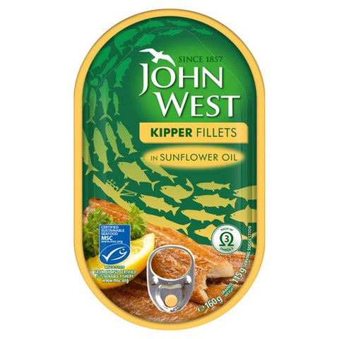 John West MSC Kippers Brisling In Sunflower Oil 145g (Pack of 3)