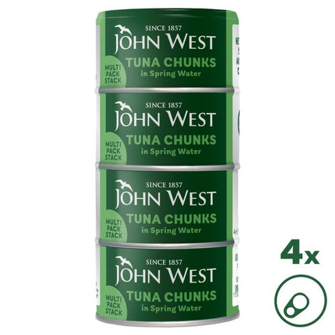 John West Tuna Chunks in Spring Water 4 x 125g (Pack of 3)