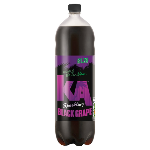 K.A. Sparkling Black Grape Drink 2Ltr Price Marked
