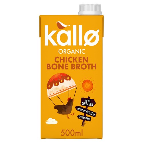 Kallo Organic Chicken Bone Broth 500ml (Pack of 3)