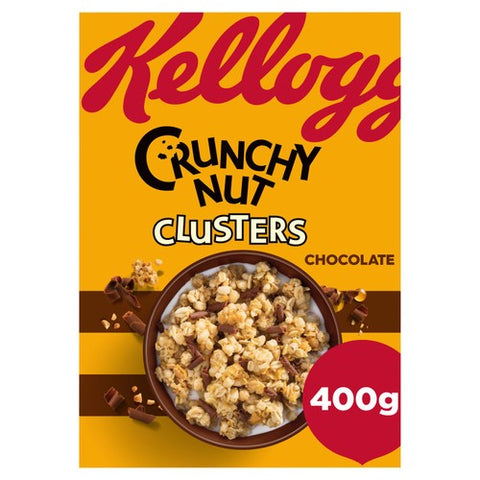 Kellogg's Crunchy Nut Clusters Chocolate Breakfast Cereal 400g (Pack of 3)