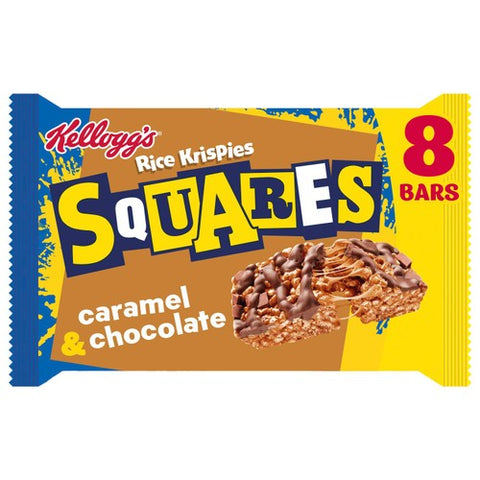 Kellogg's Rice Krispies Squares Curious Caramel Chocolate Bars 8 x 36g (Pack 3)