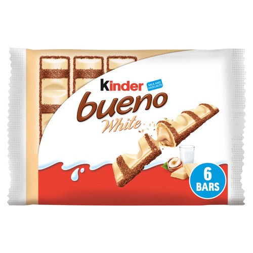 Kinder Bueno White Chocolate & Hazelnut Bars Multipack 3 x 39g (Pack of 3)