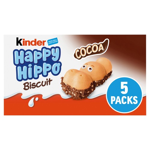 Kinder Happy Hippo Milk & Cocoa Cream Biscuits 103.5g (Pack of 3)