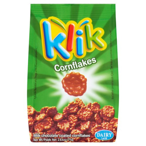 Klik Milk Chocolate Coated Corn Flake Bites 75g (Pack of 6)
