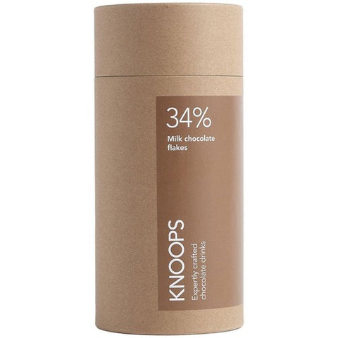 Knoops 34% Milk Hot Chocolate Flakes Tube 250g (Pack of 2)
