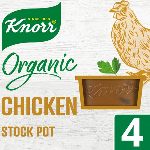 Knorr 4 Organic Chicken Stock Pot 104g (Pack of 6)