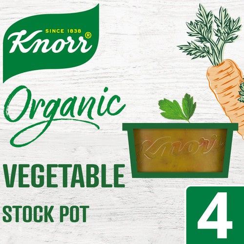 Knorr 4 Organic Vegetable Stock Pot 104g (Pack of 6)