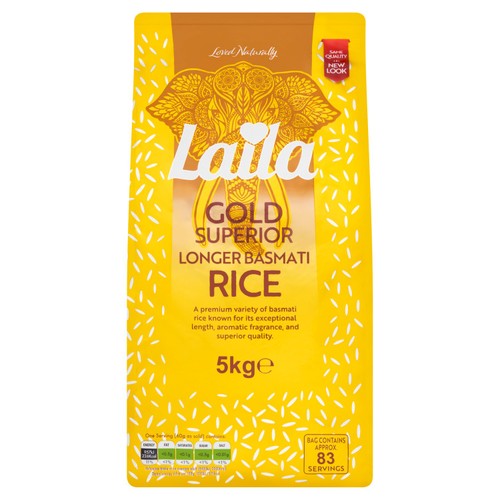 Laila Gold Basmati Rice 5Kg 5kg (Pack of 2)