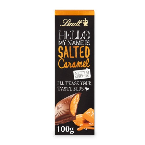 Lindt Hello Salted Caramel Bar 100g (Pack of 3)
