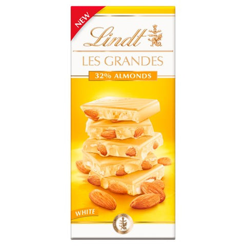 Lindt Les Grandes Almond & White Chocolate Bar 150g (Pack of 3)