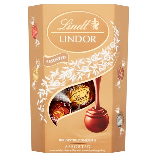 Lindt Lindor Assorted Chocolate Truffles Box 200g (Pack of 6)