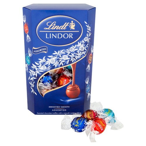 Lindt Lindor Blue Assorted Milk Chocolate Truffles Box 337g (Pack of 3)