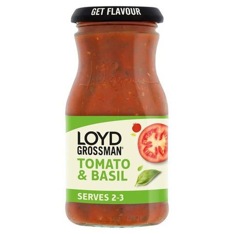 Loyd Grossman Tomato & Basil Pasta Sauce 350g (Pack of 2)