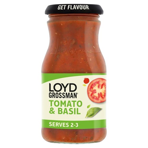 Loyd Grossman Tomato & Basil Pasta Sauce 350g (Pack of 2)