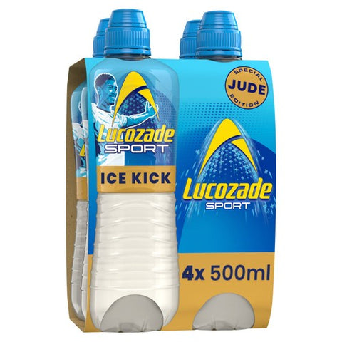 Lucozade Sport Drink Ice Kick Jude Bellingham Edition 4 x 500ml (Pack of 2)