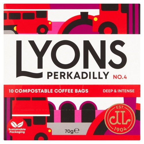 Lyons Perkadilly Coffee Bags 10's (Pack of 2)