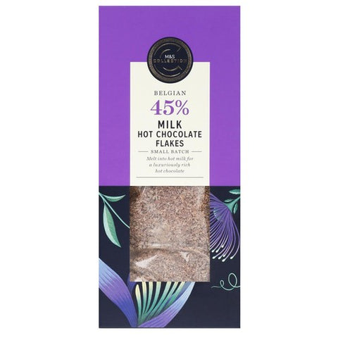 M&S Belgian Milk Hot Chocolate Flakes 250g (Pack of 2)