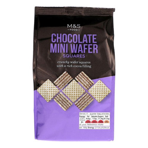 M&S Chocolate Mini Wafer Squares 125g (Pack of 2)