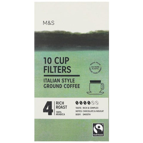 M&S Cup Filters Italian Style Coffee 10's (Pack of 2)
