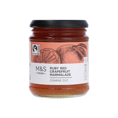 M&S Fairtrade Ruby Red Grapefruit Marmalade Coarse Cut 340g (Pack of 2)