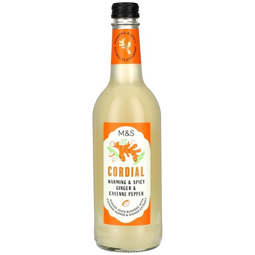 M&S Ginger & Cayenne Pepper Cordial 500ml (Pack of 2)