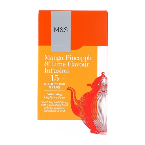 M&S Mango Pineapple & Lime Infusion Teabags 15's (Pack of 3)