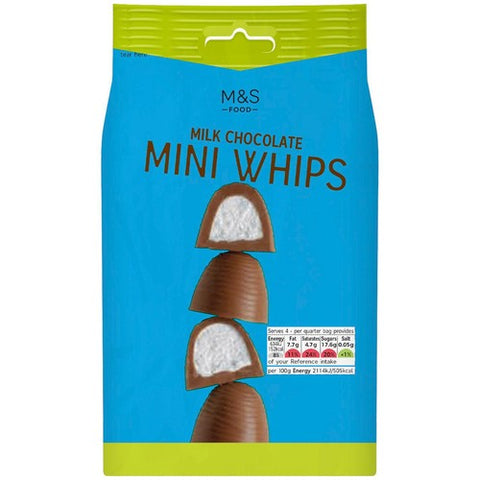 M&S Milk Chocolate Mini Whips 120g (Pack of 3)
