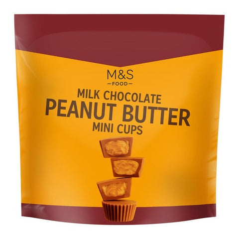 M&S Milk Chocolate Peanut Butter Mini Cups 100g (Pack of 3)