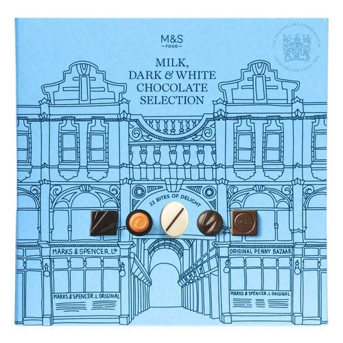 M&S Milk, Dark & White Chocolate Selection Box 300g (Pack of 3)