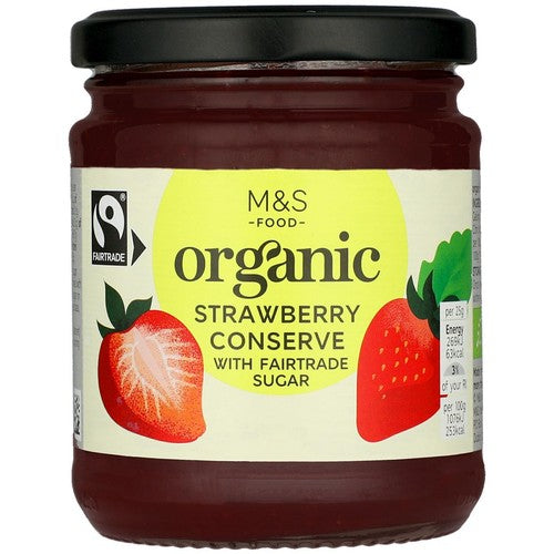 M&S Organic Fairtrade Strawberry Conserve 340g (Pack of 2)