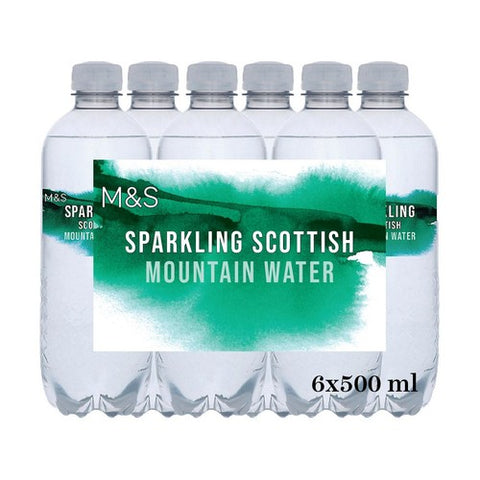 M&S Sparkling Scottish Mountain Water 6 x 500ml (Pack of 2)