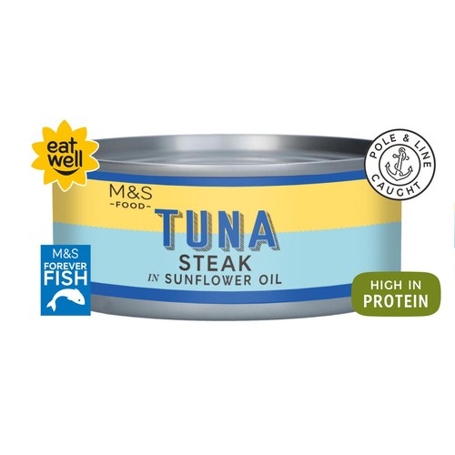 M&S Tuna Steak in Sunflower Oil 200g (Pack of 3)