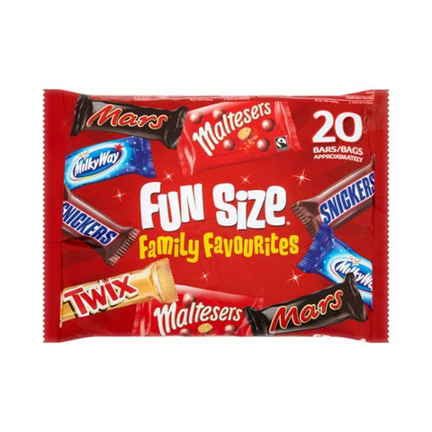 Mars Snickers Twix Maltesers Milky Way Funsize Milk Chocolate Bars 358g (Pack 3)