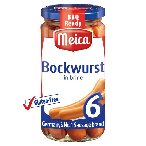 Meica Bockwurst Pork Hot Dog Sausages 380g (Pack of 3)