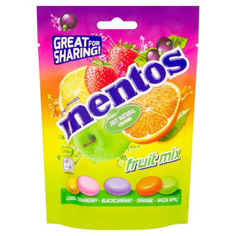 Mentos Fruit Mix Pouch Bag 140g (Pack of 6)