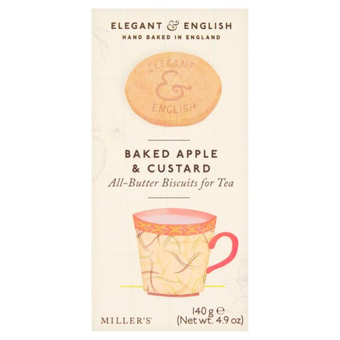 Miller's Elegant & English Baked Apple & Custard Biscuits 140g (Pack of 2)